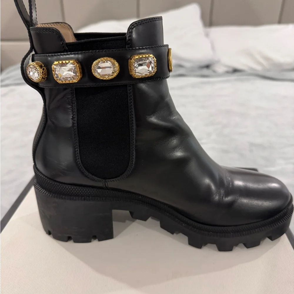 Gucci Black Leather Ankle Boots - Picture 6 of 11